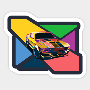 Mustang Colorful Sticker